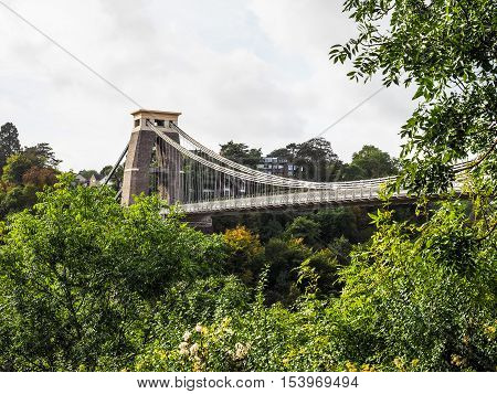 Hdr Clifton Suspension Bridge In Bristol