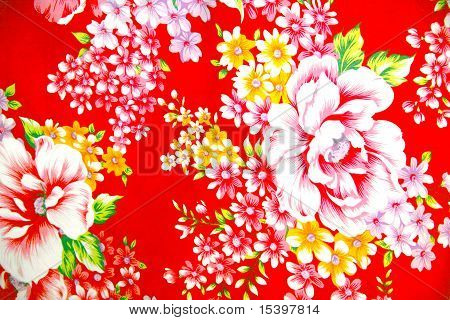 fint designede blomster klud stof