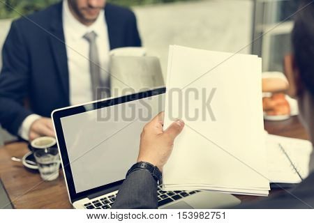 Layerspace Business Men Working Outdoors Concept