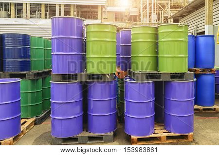 Close up  Oil refinery Chemical tank .