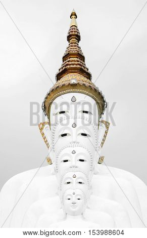 5 Buddha Statues Public Temple in Phetchabun Thailand 