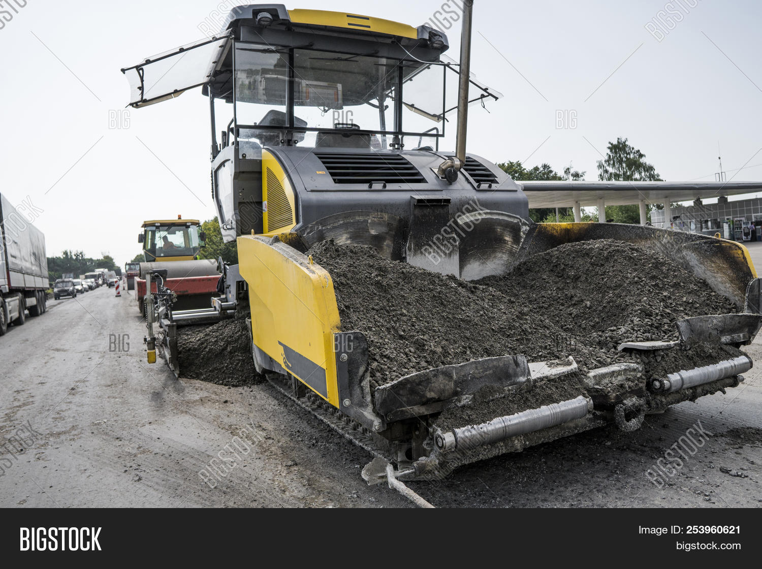 Asphalt Paver Machine Image & Photo (Free Trial) Bigstock