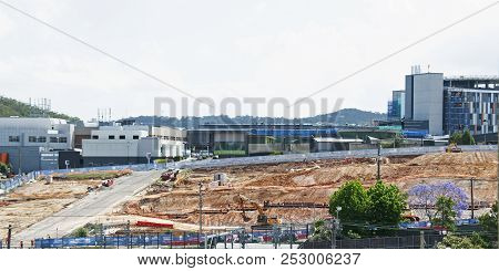 Gosford, New South Wales, Australia - November 2. 2017: Construction And Redevelopment Progress On G