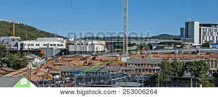 Gosford, Australia - May 7. 2018: Construction And Building Progress On Gosford Hospital Facilities 