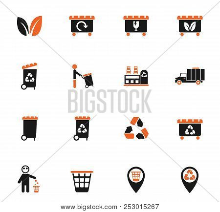 Garbage Color Vector Icons For Web And User Interface Design