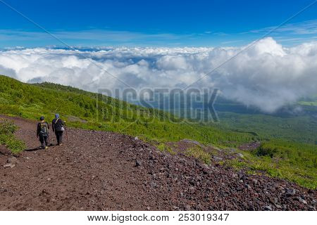 Mt. Fuji Climbing,yoshida Trail  For Descent, Japan