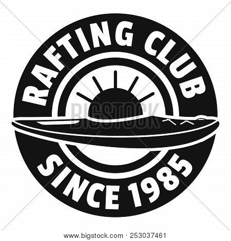 Rafting Club Logo. Simple Illustration Of Rafting Club Logo For Web Design Isolated On White Backgro