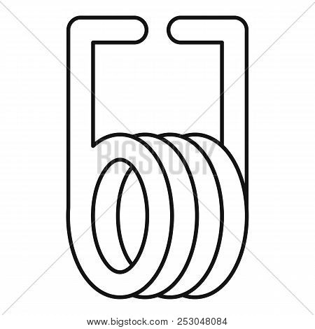 Short Spring Icon. Outline Short Spring Icon For Web Design Isolated On White Background