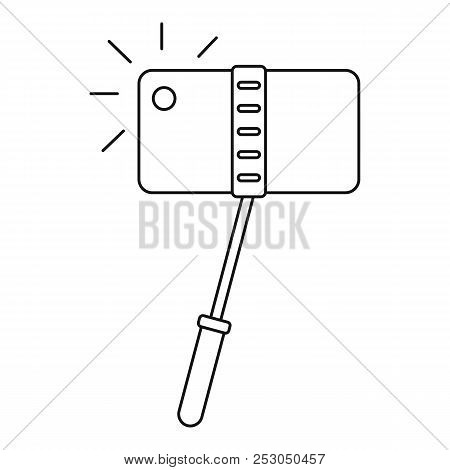 Take Photo Monopod Icon. Outline Take Photo Monopod Icon For Web Design Isolated On White Background