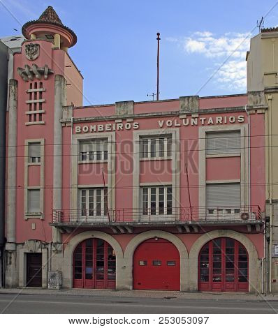 Volunteer Fire Station In City Aveiro, Portugal