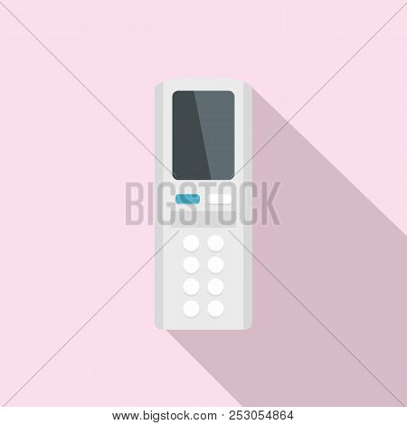 Remote Control Conditioner Icon. Flat Illustration Of Remote Control Conditioner Icon For Web Design