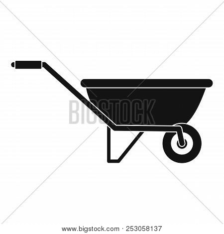 One Wheel Barrow Icon. Simple Illustration Of One Wheel Barrow Icon For Web Design Isolated On White