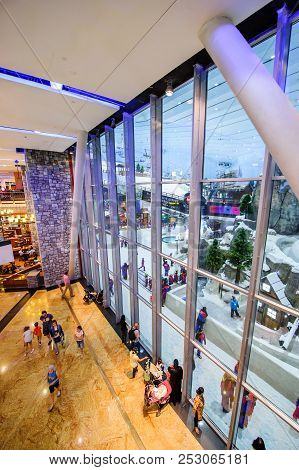 Dubai, Uae - April 07: Mall Of The Emirates Interior April 07, 2017 In Dubai, United Arab Emirates. 