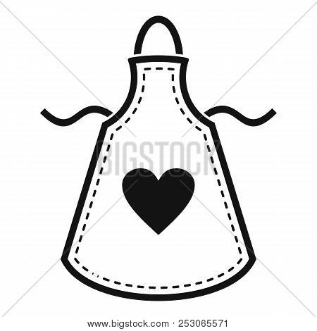 Heart Apron Icon. Simple Illustration Of Heart Apron Icon For Web Design Isolated On White Backgroun