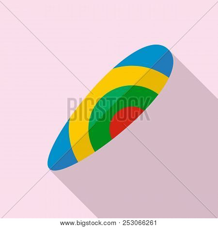 Abstract Surfboard Icon. Flat Illustration Of Abstract Surfboard Icon For Web Design