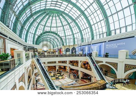 Dubai, Uae - April 07: Mall Of The Emirates Interior April 07, 2017 In Dubai, United Arab Emirates. 