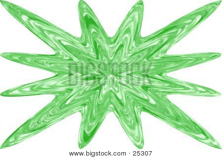 Design de vidro verde - estrela