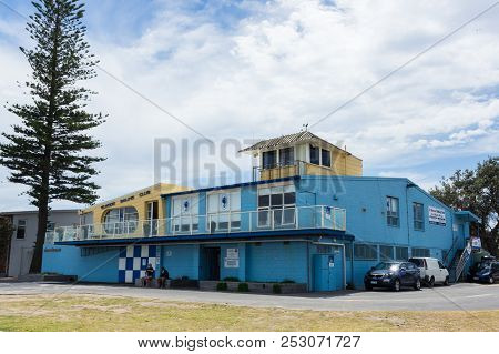 Melbourne, Australia - February 18, 2018: Club House Of The Elwood Sailing Club, On The Foreshore Of