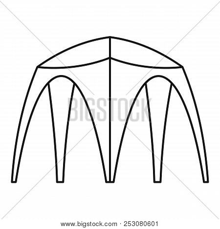Outdoor Tent Icon. Outline Illustration Of Outdoor Tent Icon For Web Design Isolated On White Backgr