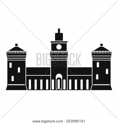 Old Castle Icon. Simple Illustration Of Old Castle Icon For Web Design Isolated On White Background