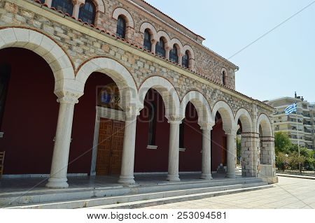 Orthodox Church Of Konstantinos On Its Lateral Facade With These Beautiful Arches In Portals. Archit