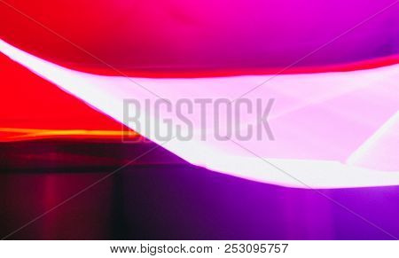 Colorful Lines Of Lights In Slow Shutter Speed, Abstract Photo