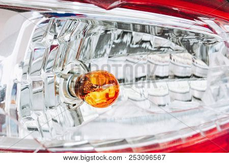 Broken Left Rear Signal Light Of Car, Still Have Some Glass Pieces