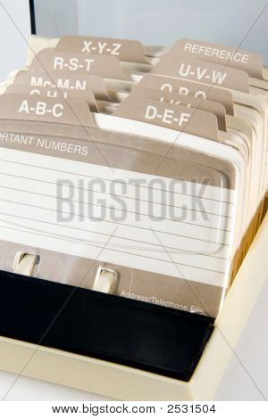 Telefono scheda file.