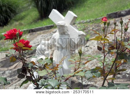 Garden Statue Of Jesus