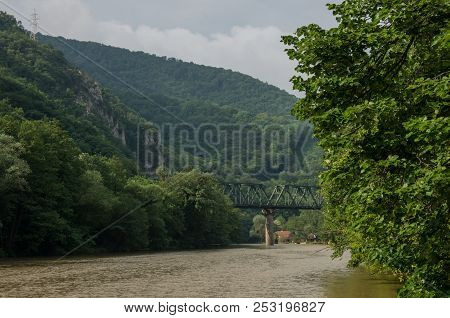 Ovcar-kablar Gorge, Railroad Bridge Over West Morava River, Serbia