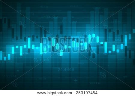 Stock Market Or Forex Trading Graph In Futuristic Concept Suitable For Financial Or Economic Busines