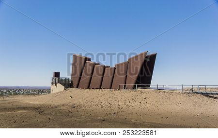Broken Hill, New South Wales, Australia, April 2018 - Miners Memorial On Top Of The Line Of Lode, In