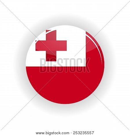 Tonga Icon Circle Isolated On White Background. Nuku Alofa Icon Illustration