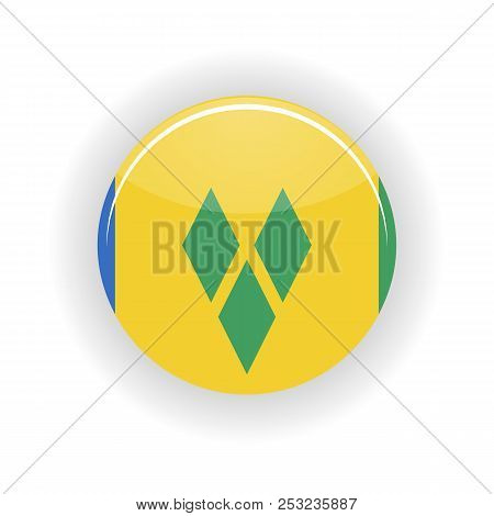 Saint Vincent And Grenadines Icon Circle Isolated On White Background. Kingstown Icon Illustration