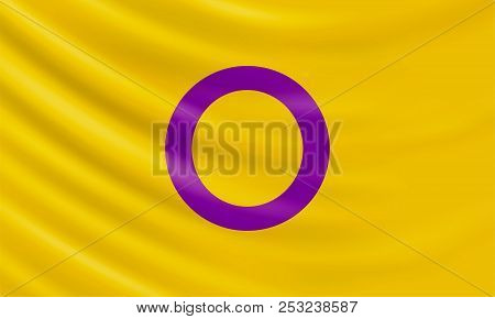 Background With Waving Intersex Flag.vector Design Template For Intersex Awareness Day, Intersex Day