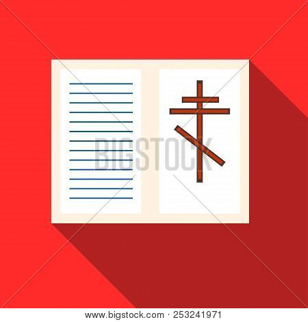 Eulogy Icon In Flat Style With Long Shadow. Death Symbol
