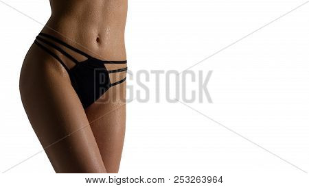 Healthy Lifestyle Diet And Fitness. Beautiful Slim Woman's Body. Perfect Slim Toned Young Body Of Th