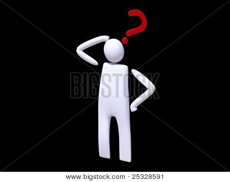Stickman at have et spørgsmål