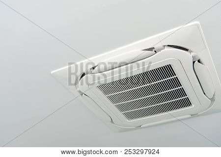 Modern Air Conditioning System Installed On The Ceiling