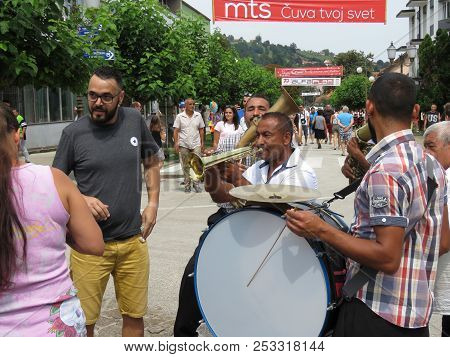 Guca, Serbia, August 11, 2018. 57th Trumpet Festival In Guca. Worldwide Known Music Festival In Serb