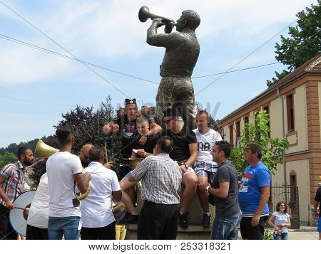 Guca, Serbia, August 11, 2018. 57th Trumpet Festival In Guca. Worldwide Known Music Festival In Serb