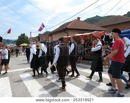 Guca, Serbia, August 11, 2018. 57th Trumpet Festival In Guca. Worldwide Known Music Festival In Serb