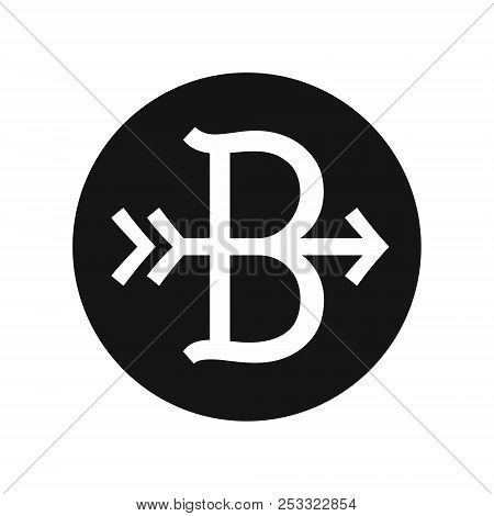 Bow And Arrow Round Logo With B Letter