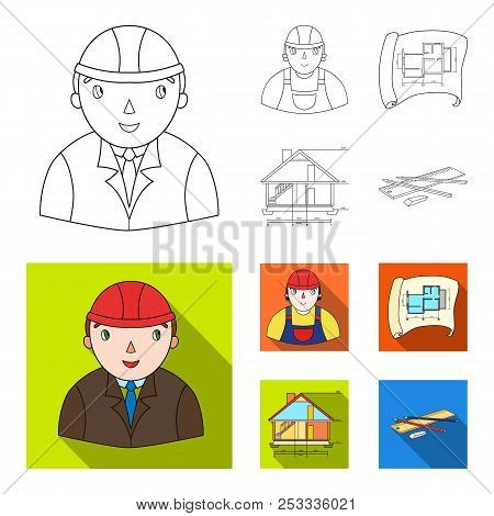 Engineer-constructor, Construction Worker, Site Plan, Technical Drawing Of The House. Architecture S