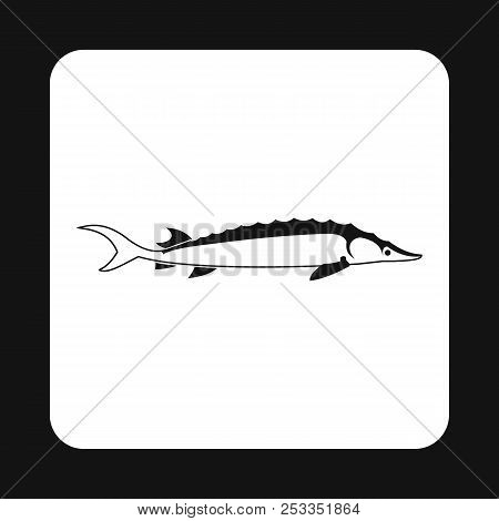 Stellate Fish Icon In Simple Style Isolated On White Background. Inhabitants Aquatic Environment Sym