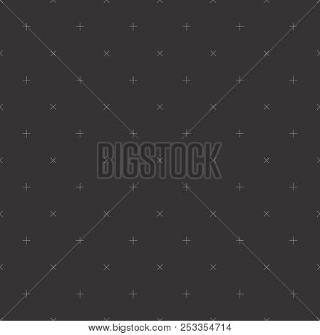 Abstract Minimal Pattern Background With Plus And Multiply Signs