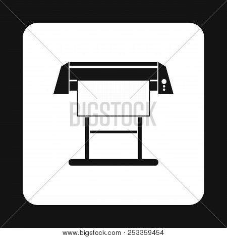Large Format Printer Icon In Simple Style On A White Background