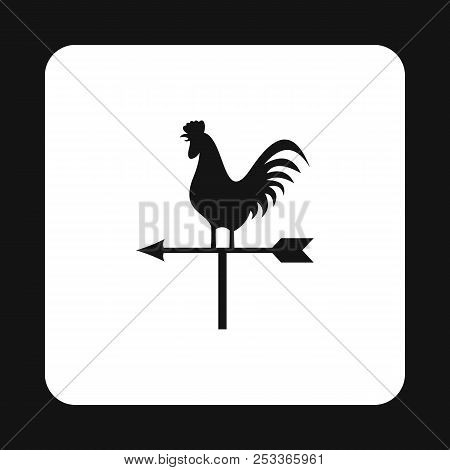 Weather Vane Icon In Simple Style On A White Background
