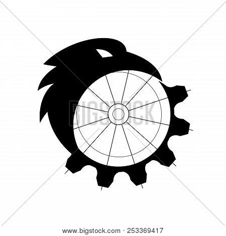 Retro Icon Style Illustration Of A Silhouette Of A Crow, Common Raven Or Northern Raven, A Large All