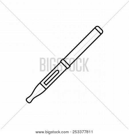 Vaping Parts, Box Mod And Clearomizer Icon In Outline Style Isolated On White Background Illustratio
